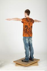 Whole Body Man T poses Casual Slim Studio photo references